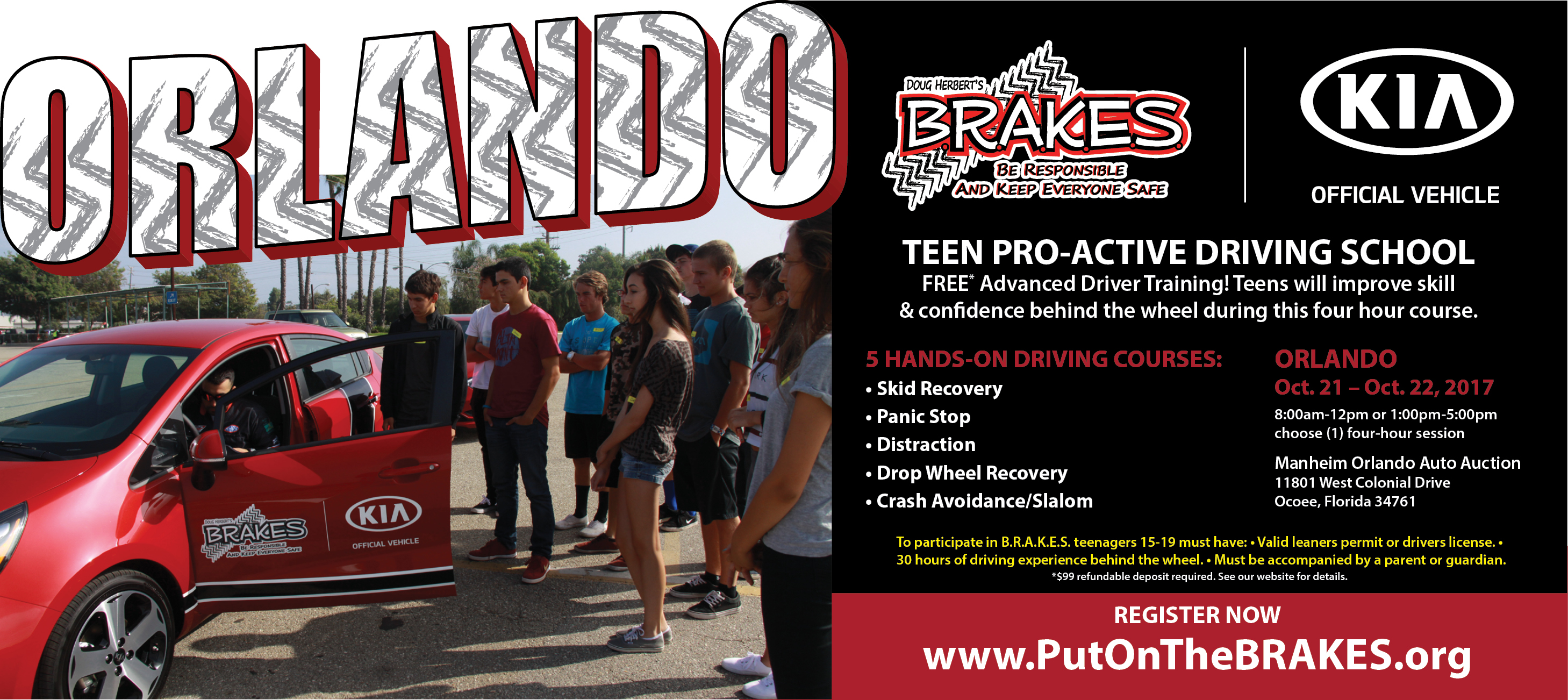 Home B.R.A.K.E.S. Teen Driver's Training For Safe Driving and